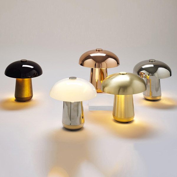 Настольная лампа Ogno Mushroom — цвет золото і черный, стиль модерн
