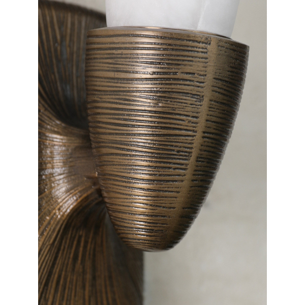Настінний світильник Opal Alabaster Twist — бра, колір білий, з матеріалу метал, алебастр, стиль модерн