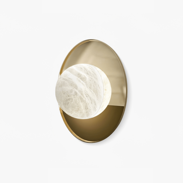 Бра Ophela Alabaster — колір золото і білий, з матеріалу метал, алебастр, стиль модерн