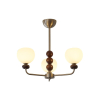 Люстра Orb Walnut — люстри дизайнерські, колір горіха, з матеріалу  метал, дерево, стиль сучасний