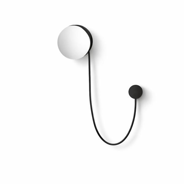 Настенный светильник Orbit Dual Globe — бра, цвет черный і белый, из материала метал,  скло, стиль модерн