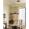 Підвісний світильник Orbit Line Swing Arm — колір горіха і чорний, з матеріалу акрил, метал, стиль модерн