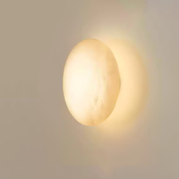 Настенный светильник Pebble Alabaster — бра, цвет белый, из материала алебастр, стиль модерн