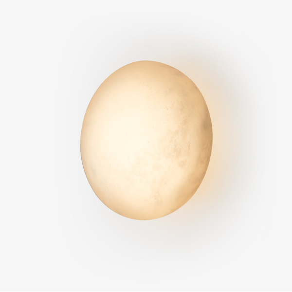 Настенный светильник Pebble Alabaster — бра, цвет белый, из материала алебастр, стиль модерн