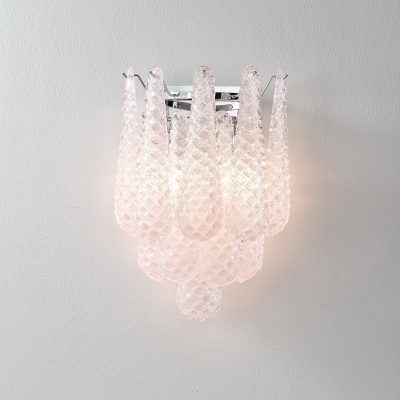 Рожевий настінний світильник Waffle