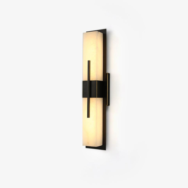 Настінний світильник Possini Outdoor Alabaster — бра, колір чорний і білий, стиль модерн