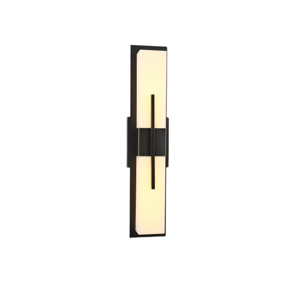 Настінний світильник Possini Outdoor Alabaster — бра, колір чорний і білий, стиль модерн