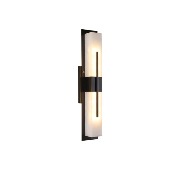 Настінний світильник Possini Outdoor Alabaster — бра, колір чорний і білий, стиль модерн