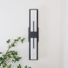 Настінний світильник Possini Outdoor Alabaster — бра, колір чорний і білий, стиль модерн