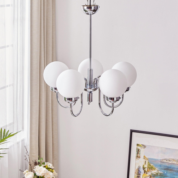 Люстра Progress Lighting Carisa — люстри дизайнерські, колір хром, з матеріалу метал, залізо, стиль модерн