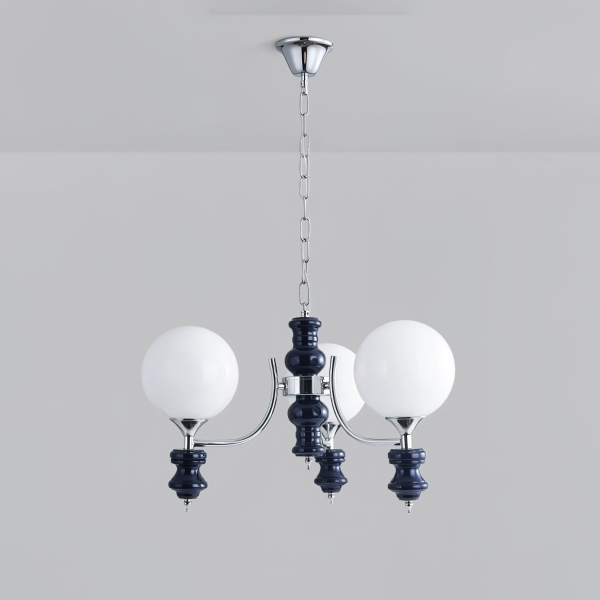 Люстра Regal Orb — цвет черный і хром, из материала метал, скло, стиль современный