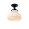 Стельовий світильник «Шкільна зала» — колір чорний і білий, з матеріалу метал, скло, стиль модерн
