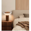 Настольная лампа Solace Wood — цвет ореха і белый, из материала  метал, скло, стиль модерн