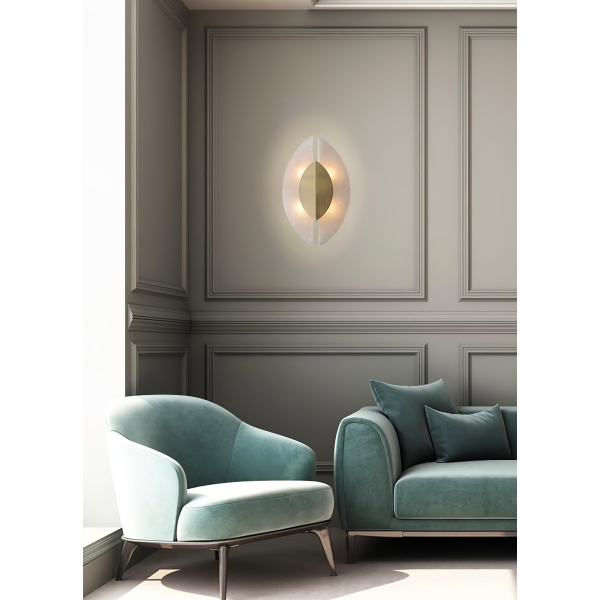 Настінний світильник Solari Alabaster Leaf Sconce