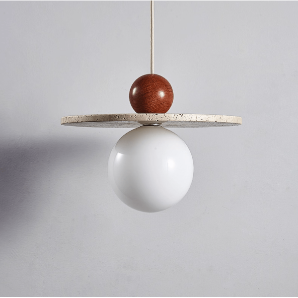 Підвісна лампа Solen — підвісний світильник, колір жовтий і червоний, з матеріалу  метал, жовтий травертин, стиль модерн