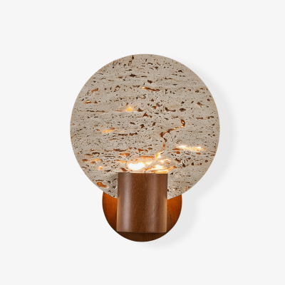 Круглый настенный светильник Solis Travertine