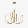 Люстра Swoop Arm — люстри дизайнерські, колір мідь і чорний, з матеріалу метал, скло, стиль сучасний