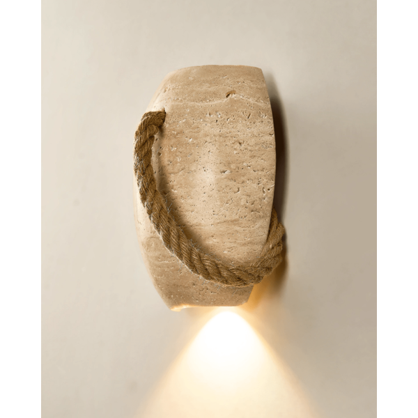 Настінний світильник Terra Rope — бра, колір жовтий, з матеріалу метал,  жовтий травертин, стиль модерн