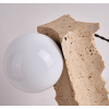 Настільна лампа Terra Travertine Orb — колір жовтий і колір горіха, з матеріалу метал, жовтий травертин, стиль модерн