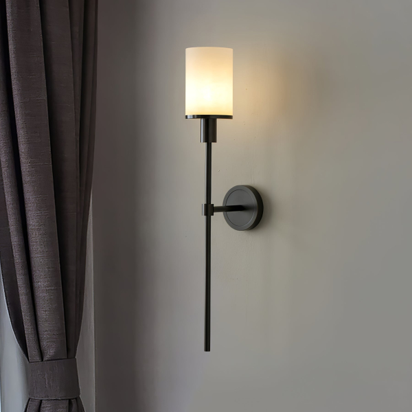 Бра Tracie Classic Alabaster — цвет медь і черный, из материала  метал, алебастр, стиль модерн