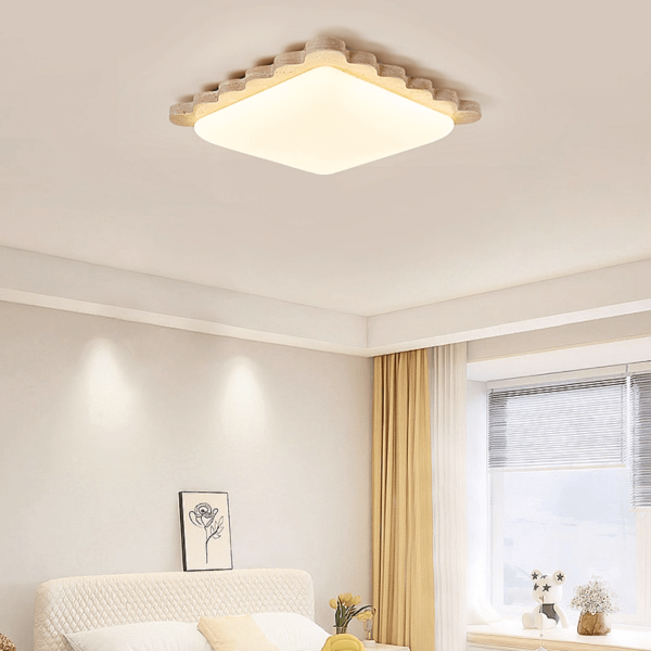 Потолочный светильник из травертина Scallop Edge