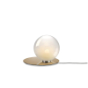 Настольная лампа Umbra — цвет золото і белый, из материала залізо, скло, стиль модерн