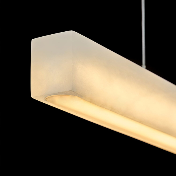Підвісний світильник Velmore Linea Alabaster — колір білий, з матеріалу  метал, алебастр, стиль модерн