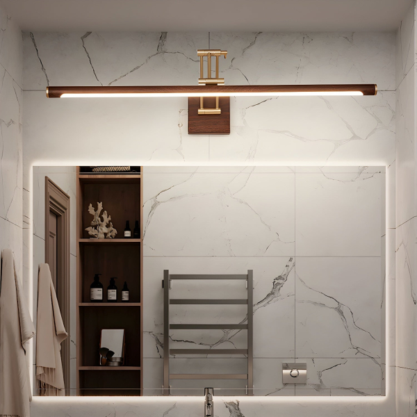 Настінний світильник Walnut Color лінійний регульований — бра, колір горіха, з матеріалу метал, латунь, стиль модерн