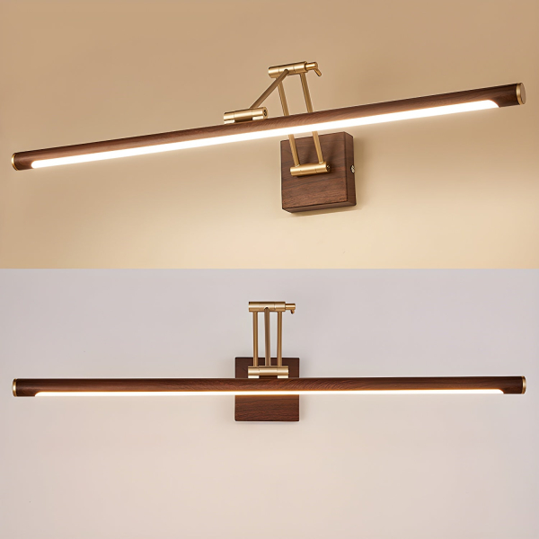 Настінний світильник Walnut Color лінійний регульований — бра, колір горіха, з матеріалу метал, латунь, стиль модерн