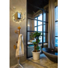 Настенный светильник «Капля воды» — бра, цвет золото і прозрачный, из материала нержавіюча сталь, дзеркало, стиль модерн
