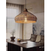 Плетений ротанговий підвісний світильник — з матеріалу метал, стиль модерн
