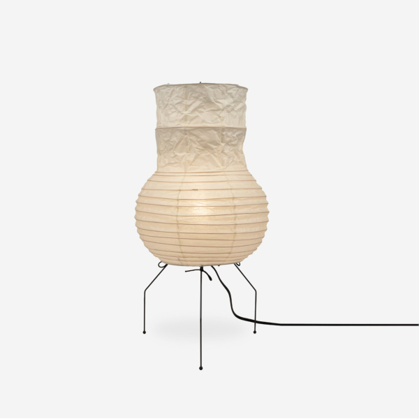 Настольная лампа Zara Rice Paper Lantern — цвет белый, из материала рисовий папір, метал, стиль модерн