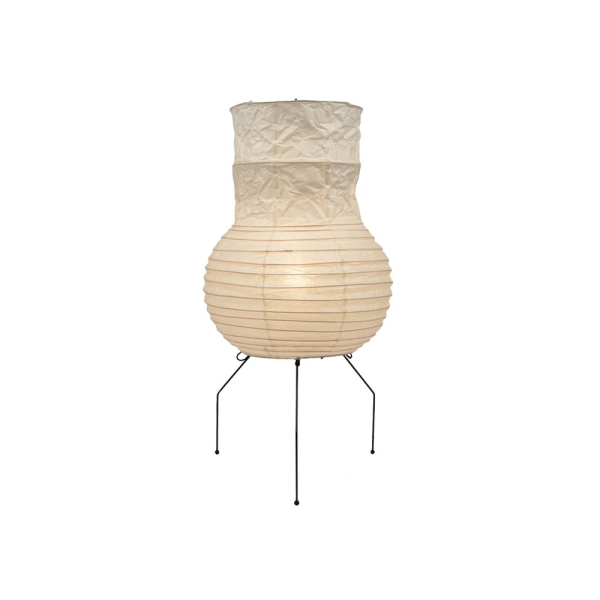 Настольная лампа Zara Rice Paper Lantern — цвет белый, из материала рисовий папір, метал, стиль модерн