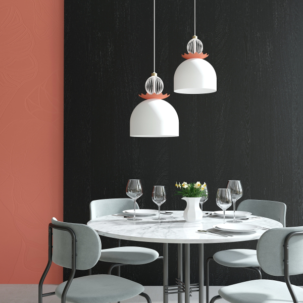 Подвесной светильник в стиле модерн Люстра Mistress by Levantin design, арт. 6124 Белый Pikart в ванную, гостиную