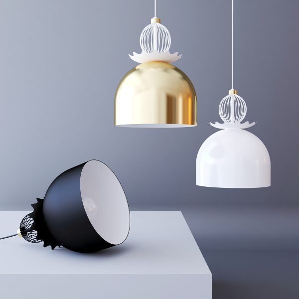 Подвесной светильник в стиле модерн Люстра Mistress by Levantin design, арт. 6124 Белый Pikart в ванную, гостиную