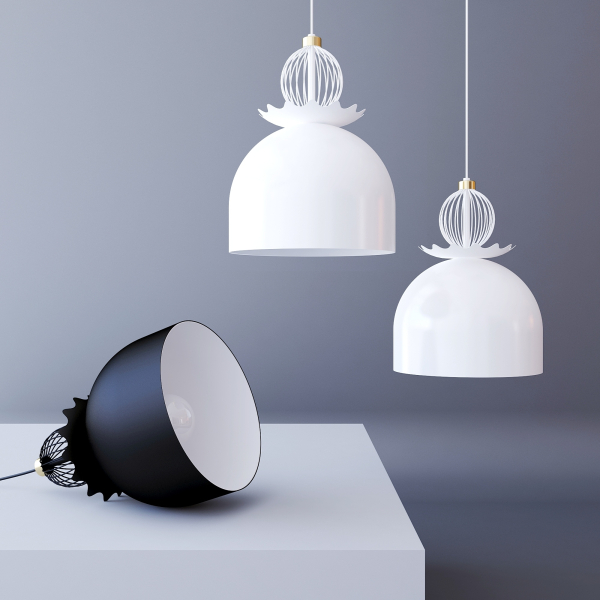 Подвесной светильник в стиле модерн Люстра Mistress by Levantin design, арт. 6124 Белый Pikart в ванную, гостиную