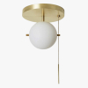 Потолочний світильник SIGNAL FLUSH MOUNT у стилі Сучасний, колір Латунь з Білим плафоном. Підходить для використання в будь-якій кімнаті.