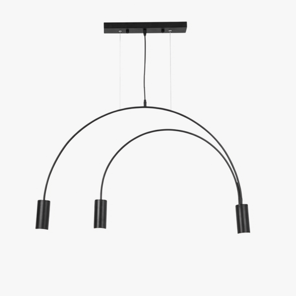 Світильник підвісний ARC 3 плафона чорний