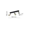 Светильник потолочный TOP GOLD 3 TK Lighting в гостиную, кухню в стиле лофт