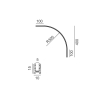 Накладної радіальний кут PICO_LINE ARC S, R300mm, 400x400mm, H15mm, чорний (16.SC30.BK)