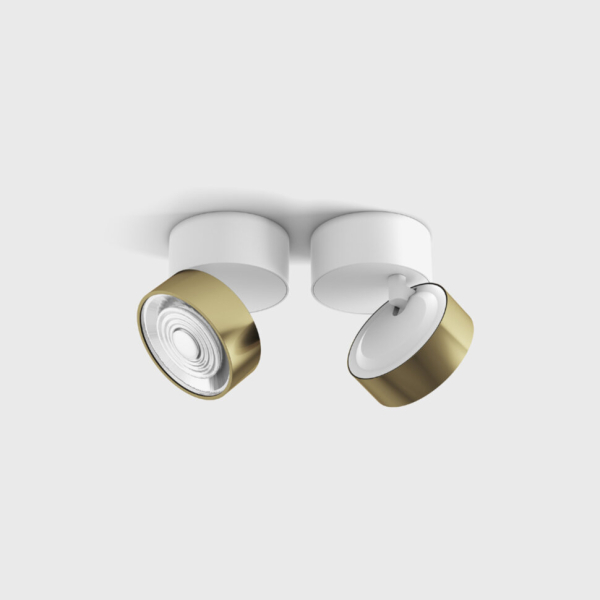 SOL SURF MINI, D75mm, H70mm, LED 7W 4000K, білий/латунь (02.7526.7.940.WH + SOL M RING BRASS)