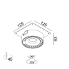 EYE SS, D105mm, L125mm, W125mm, H63mm, LED 12W, 3000К, білий (02.6130.12.830.WH)
