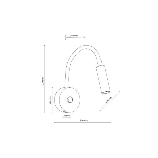 Бра настенное в спальню и гостиную LAGOS BLACK/GOLD 1 USB TK Lighting в стиле хай-тек