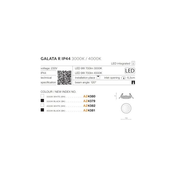GALATA R 4000K BK