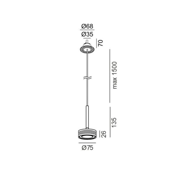 SOL MINI P NANO, D75mm, H135mm, 7W LED, 24°, 3000K, IP20, чёрный/coffee (03.7531.7.930.BK/CFG)