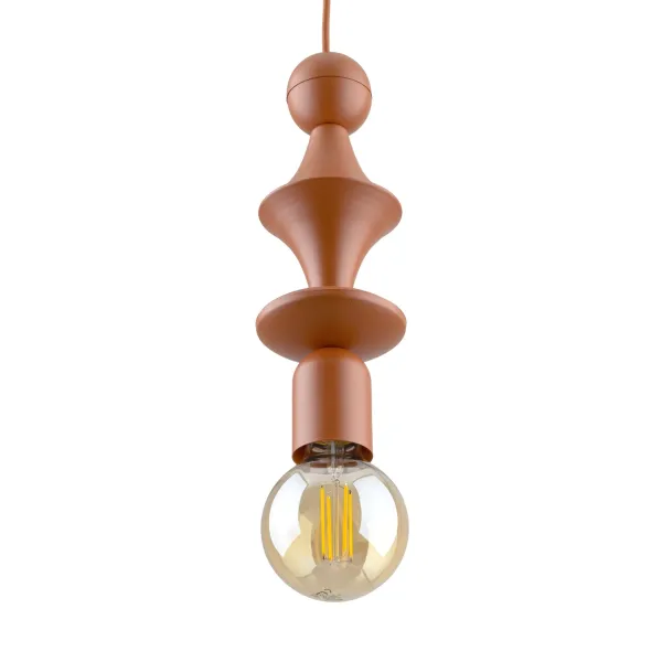 Подвесной светильник в стиле модерн TOWER BRICK LAMPA WISZ?CA 1XE27 TK Lighting в кухню, спальню в цвете красный