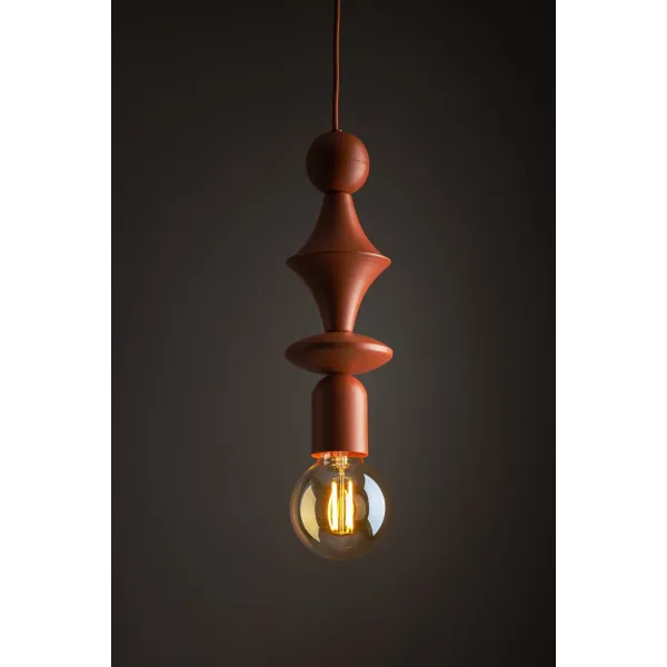Подвесной светильник в стиле модерн TOWER BRICK LAMPA WISZ?CA 1XE27 TK Lighting в кухню, спальню в цвете красный