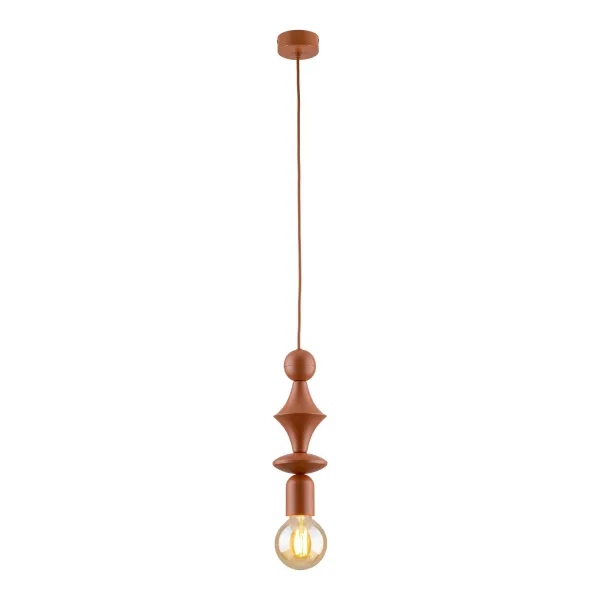 Подвесной светильник в стиле модерн TOWER BRICK LAMPA WISZ?CA 1XE27 TK Lighting в кухню, спальню в цвете красный