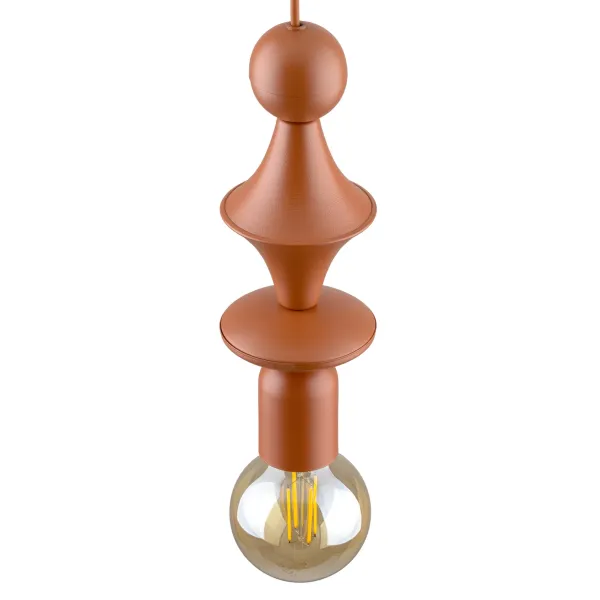 Подвесной светильник в стиле модерн TOWER BRICK LAMPA WISZ?CA 1XE27 TK Lighting в кухню, спальню в цвете красный