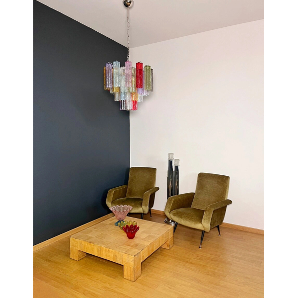 Люстра зі скла з трубками – 36 кольорових скляних трубок. MURANO TUBE 179